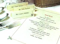 Calligraphic menu and placecards