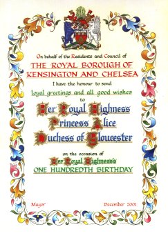 Certificate with floral border