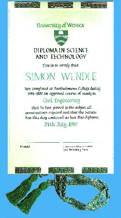 Certificate with ribbons