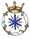 hand painted heraldic badge