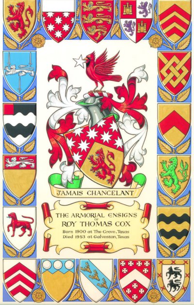 The armorial ensigns of R.T.Cox