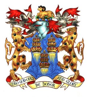 painting of the coat of arms of the worshipful company of drapers
